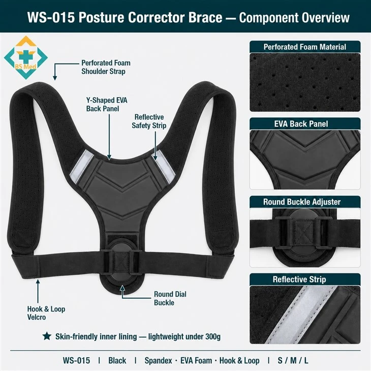 Breathable shoulder posture corrector for men and women